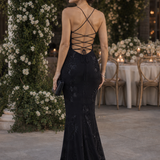 Talialette | Spaghetti Strap Corset Bodice Maxi Dress