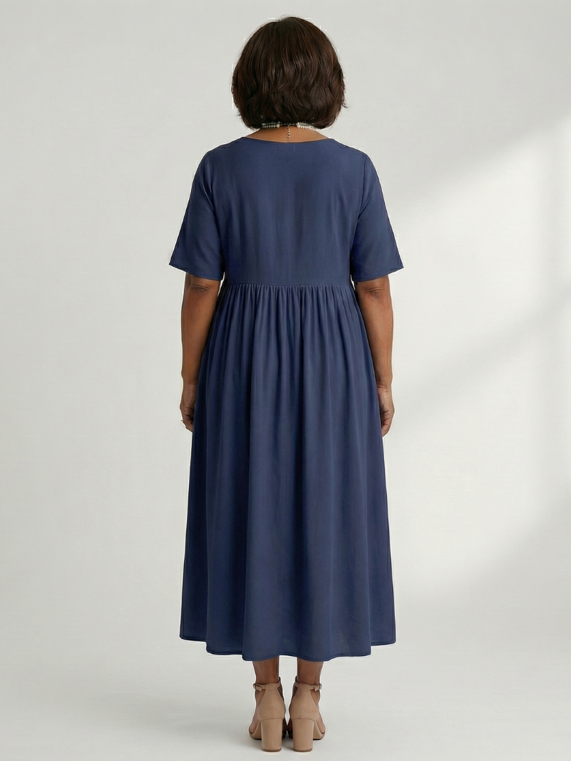 Verdra | Simple Gather Midi Dress