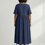 Verdra | Simple Gather Midi Dress