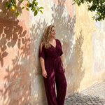 Noretta | Cold Shoulder Wrap Waist Relaxed Jumpsuit