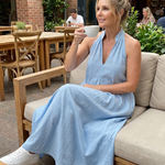 Elibelle | Halter Neck Relaxed Flowing Silhouette Midi Dress