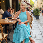 Vidassa | Tiered Ruffle Halter Maxi Dress