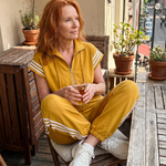 Mirania | Zip Front Stripe Panel Jumpsuit