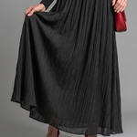 Velvia | Long Sleeve Turtleneck Defined Waist Midi Dress