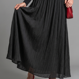 Velvia | Long Sleeve Turtleneck Defined Waist Midi Dress