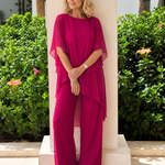 Surisette | Layered Chiffon Two Piece Pant Set