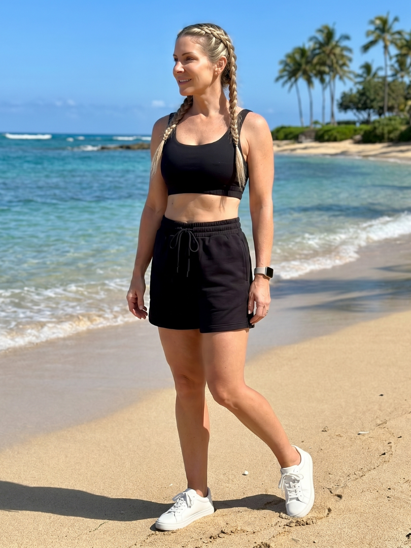 Taletta | Sleeveless Scoop Neck Crop Top And Shorts Set