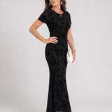 Callavia | Short Sleeve Crew Neck Midi Dress