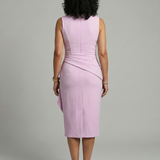 Esmenia | Asymmetric Drape Midi Dress