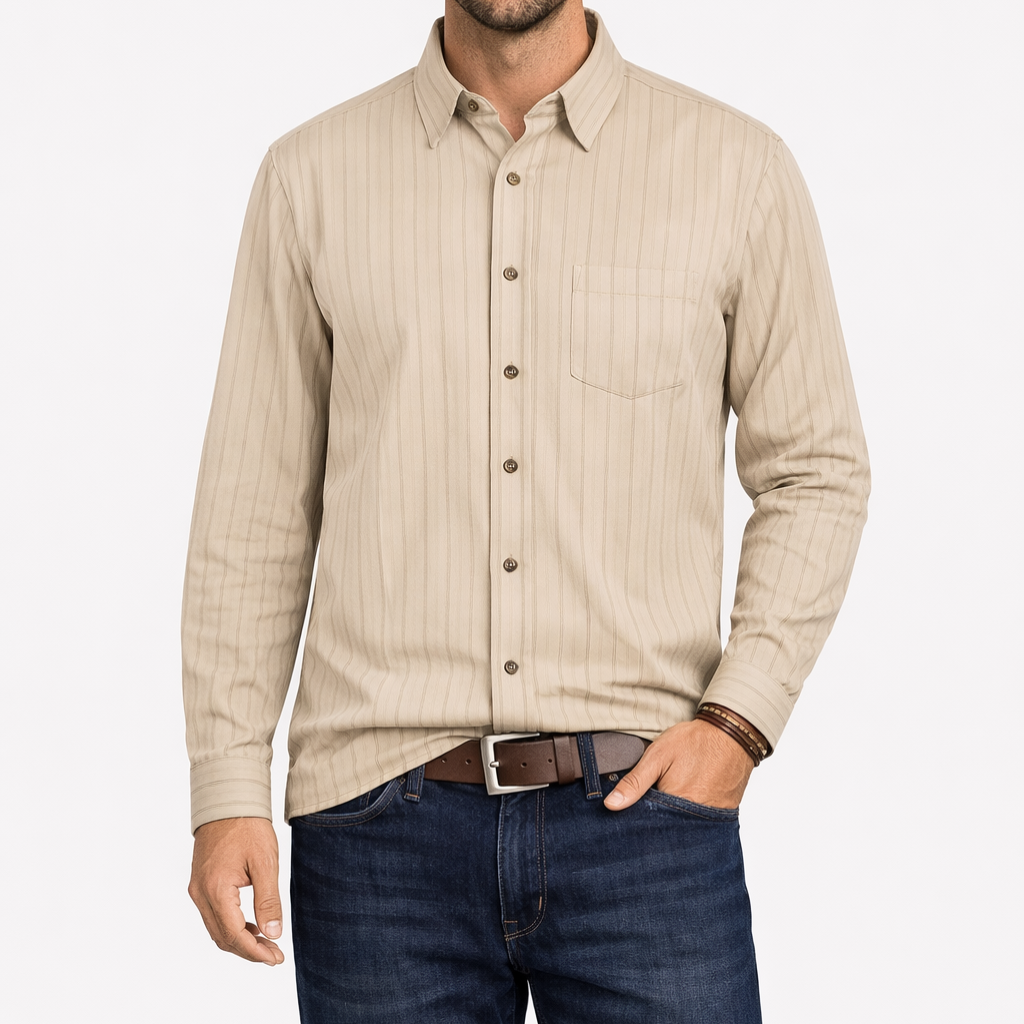 Rupert | Men Striped Long Sleeve Button Down Formal Shirt