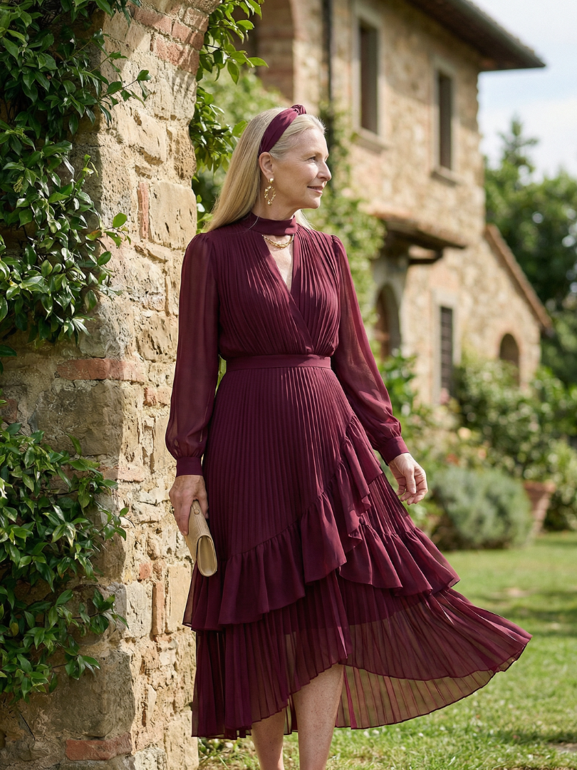 Dahbelle | Fluid Drape Midi Dress