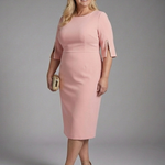 Marbelle | Split Sleeve Fitted Midi Dress