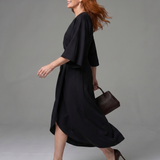 Dorsette | Sculpted Waist Panel Midi Dress