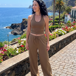 Valmae | Sleeveless Scoop Neck Top And Wide Leg Pants Set