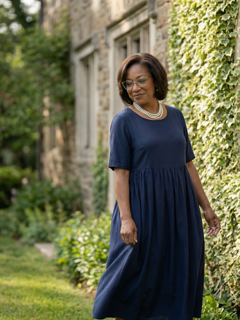 Verdra | Simple Gather Midi Dress