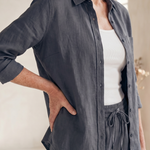 Elisette | Long Sleeve Shirt Tapered Pants Set