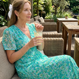 Mirawynne | Short Sleeve Ditsy Floral Print Midi Dress