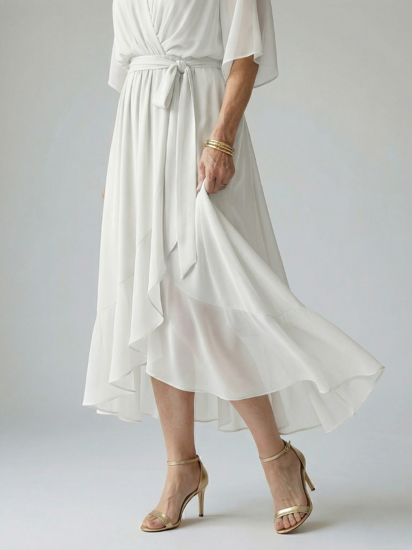 Selrina | Light Drape Midi Dress