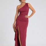 Talsette | One Shoulder High Side Slit Maxi Dress