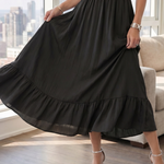 Fleurlia | Ruffle Sleeve Smocked Waist Midi Dress