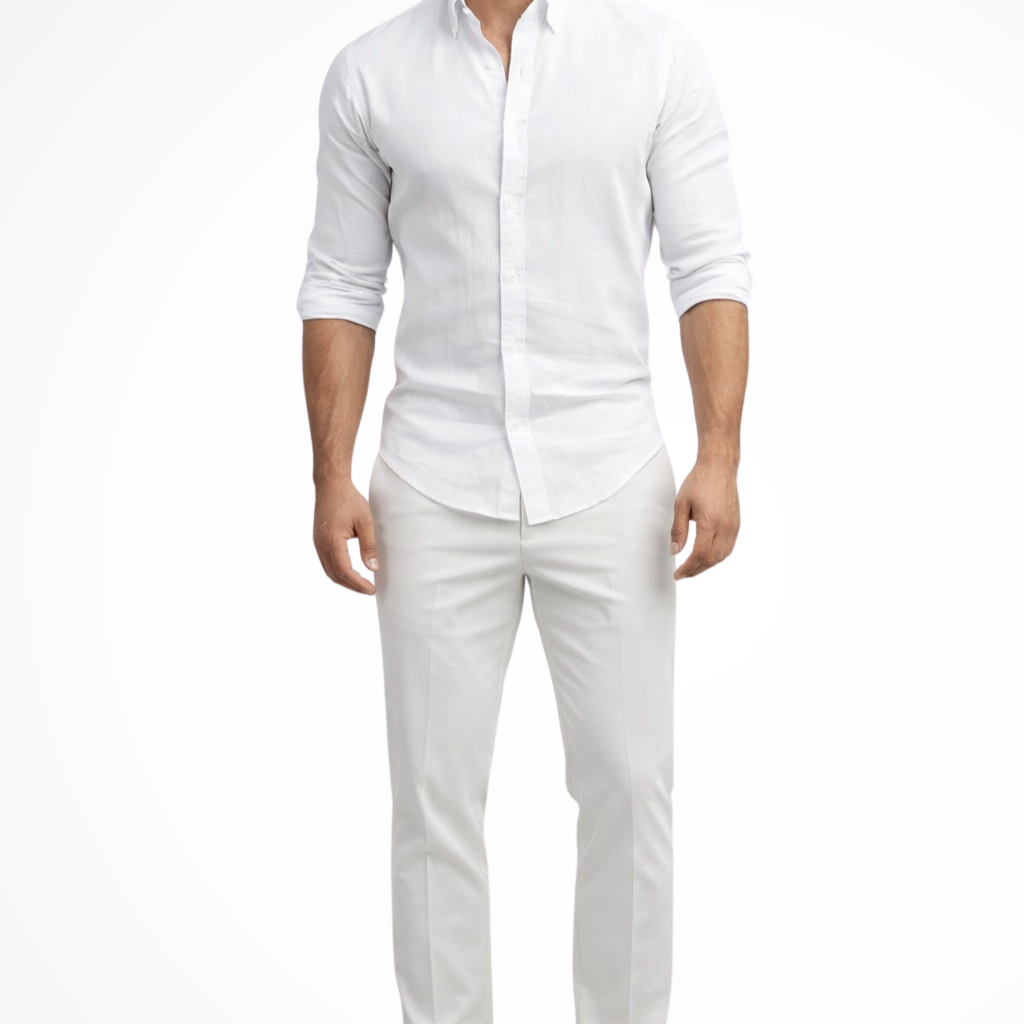 Callum | Men Loose Fit Long Sleeve Cotton Lapel Casual Summer Shirt