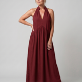 Elibelle | Halter Neck Relaxed Flowing Silhouette Midi Dress