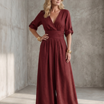 Wrennamae | Cross Front Wide Leg Jumpsuit