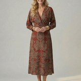 Linnsette | Natural Wrap Midi Dress