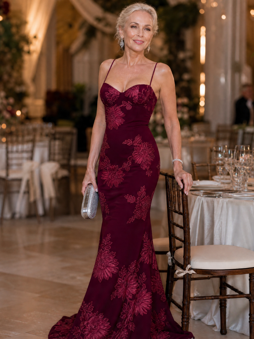 Talialette | Spaghetti Strap Corset Bodice Maxi Dress