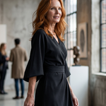 Dorsette | Sculpted Waist Panel Midi Dress
