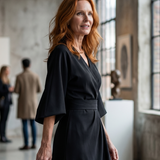 Dorsette | Sculpted Waist Panel Midi Dress