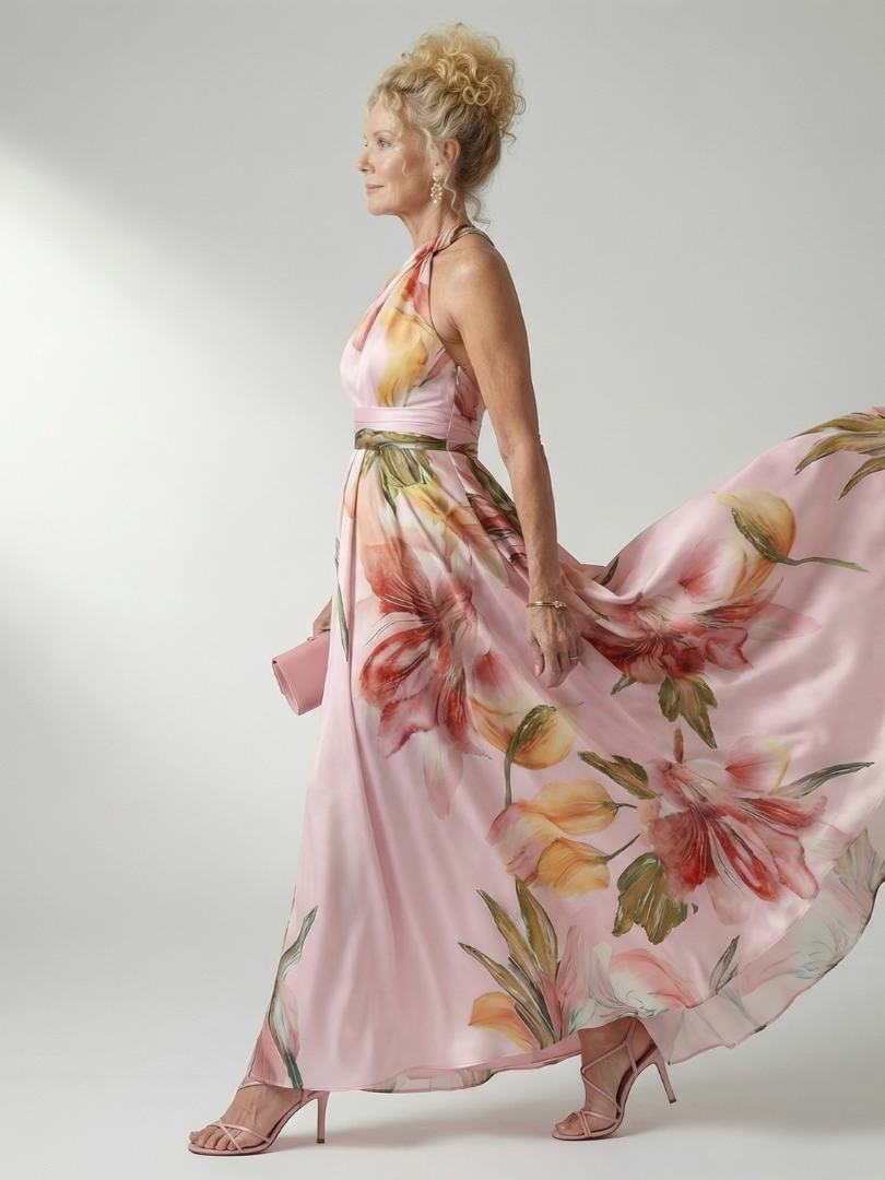 Celsette | Light Floral Maxi Dress