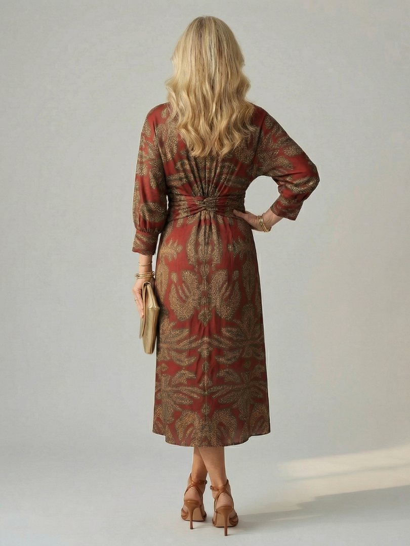 Linnsette | Natural Wrap Midi Dress