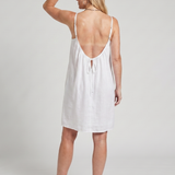 Maemarie | Spaghetti Strap Open Back Knee Length Dress