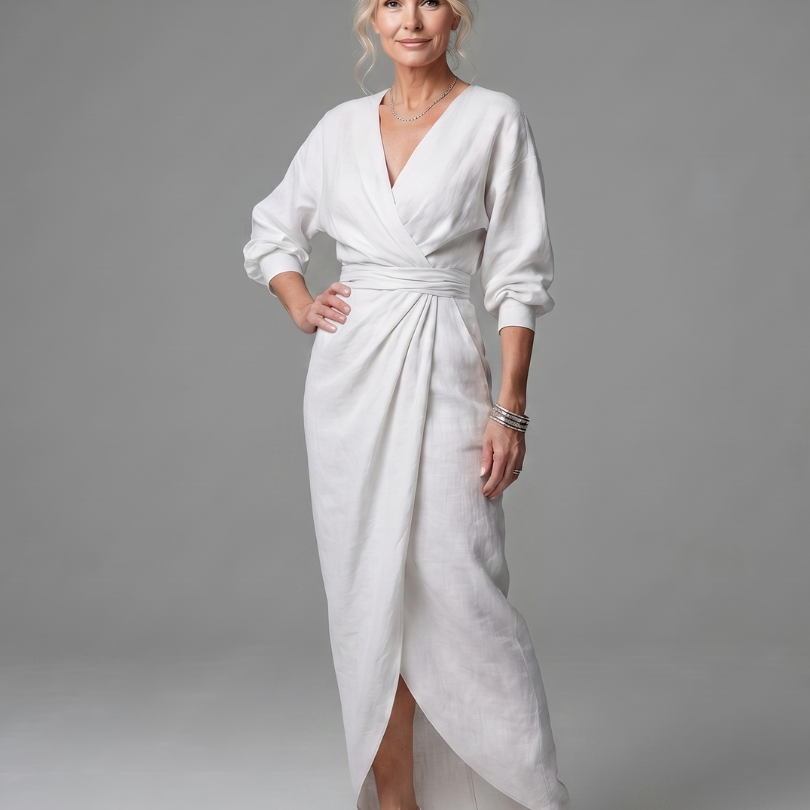 Giandra | Diagonal Drape Maxi Dress