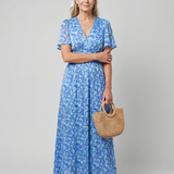 Mirawynne | Short Sleeve Ditsy Floral Print Midi Dress
