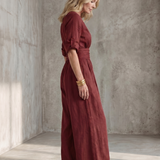 Wrennamae | Cross Front Wide Leg Jumpsuit