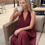 Elibelle | Halter Neck Relaxed Flowing Silhouette Midi Dress
