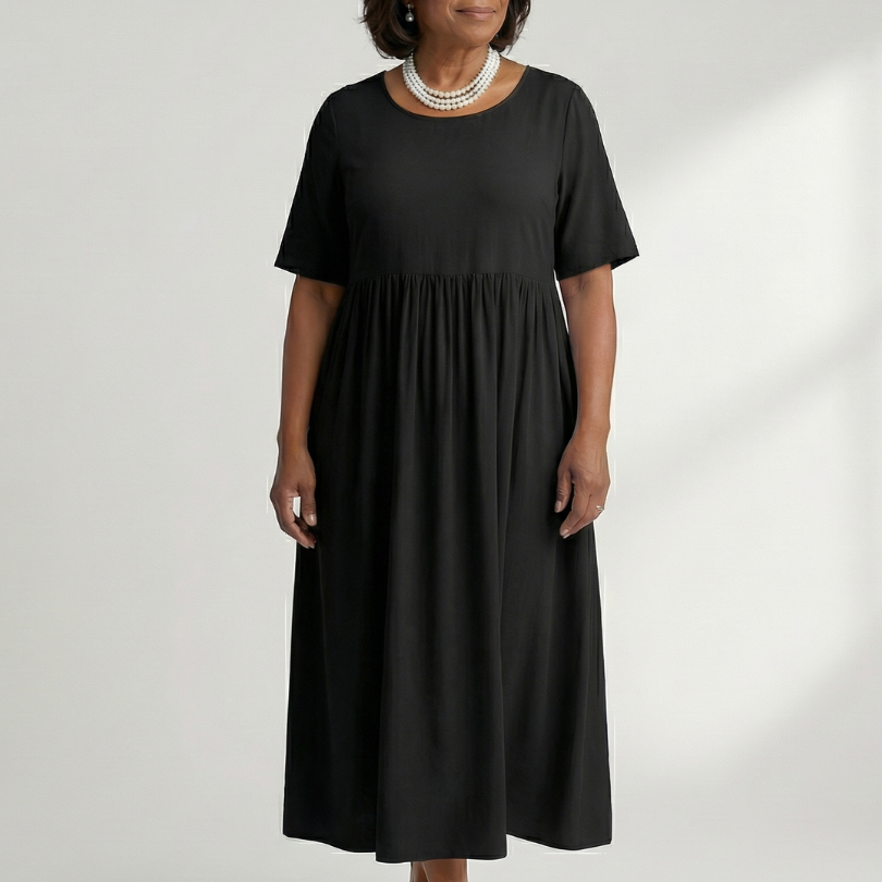 Verdra | Simple Gather Midi Dress