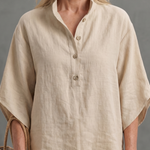 Frebeth | Button Front Relaxed Tunic Trouser Set