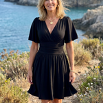Corada | Flutter Sleeve V Neck Mini Dress