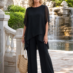 Surisette | Layered Chiffon Two Piece Pant Set