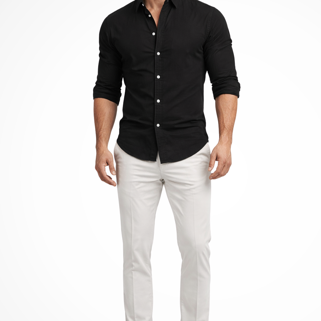 Callum | Men Loose Fit Long Sleeve Cotton Lapel Casual Summer Shirt