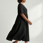 Verdra | Simple Gather Midi Dress