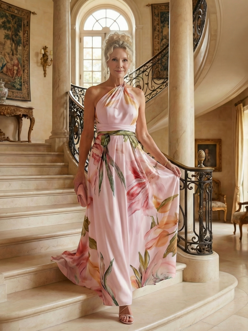 Celsette | Light Floral Maxi Dress