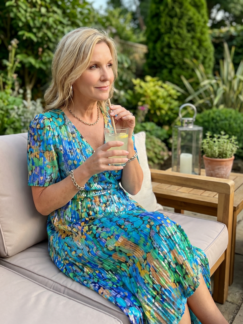 Daldra | Flutter Sleeve Gathered Waist Floral Print Midi Dress