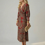 Linnsette | Natural Wrap Midi Dress
