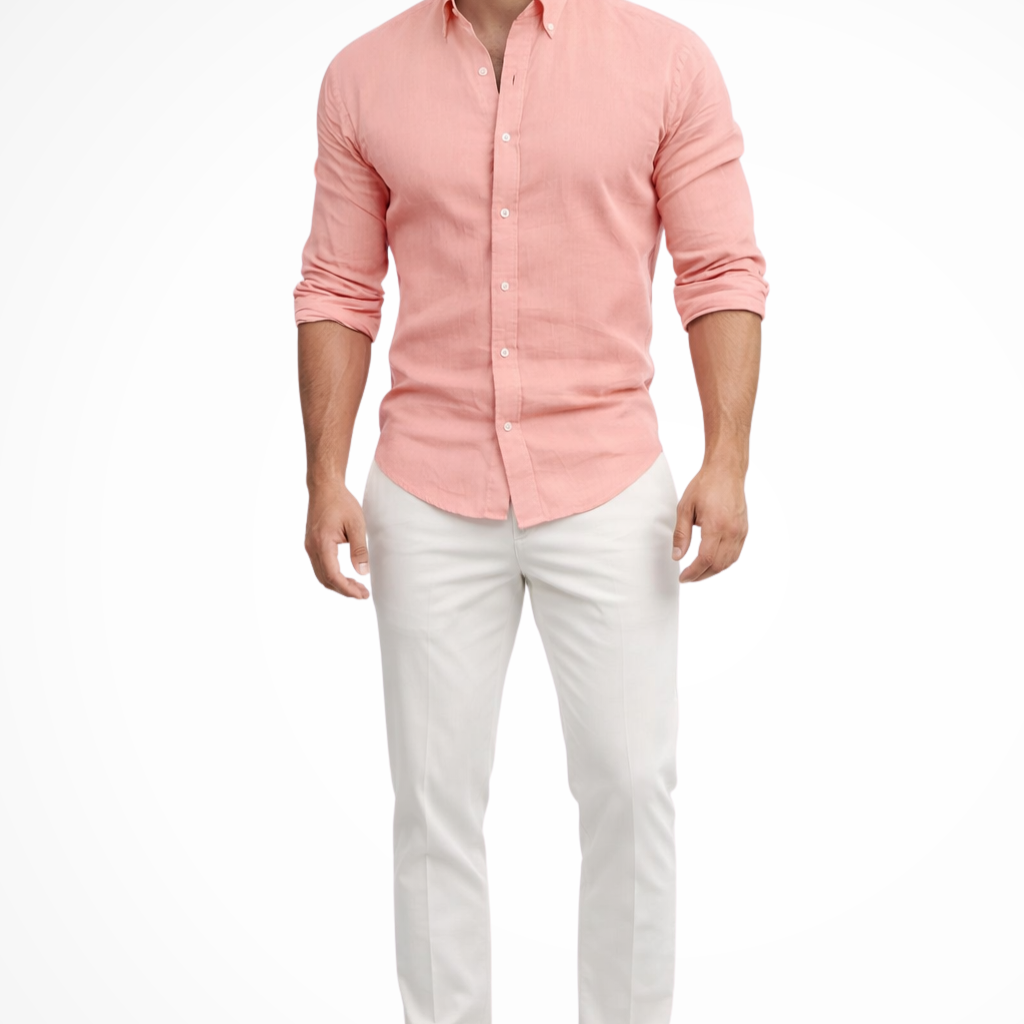 Callum | Men Loose Fit Long Sleeve Cotton Lapel Casual Summer Shirt