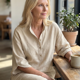Frebeth | Button Front Relaxed Tunic Trouser Set