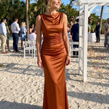 Talette | Sleeveless Boat Neck Fitted Maxi Dress
